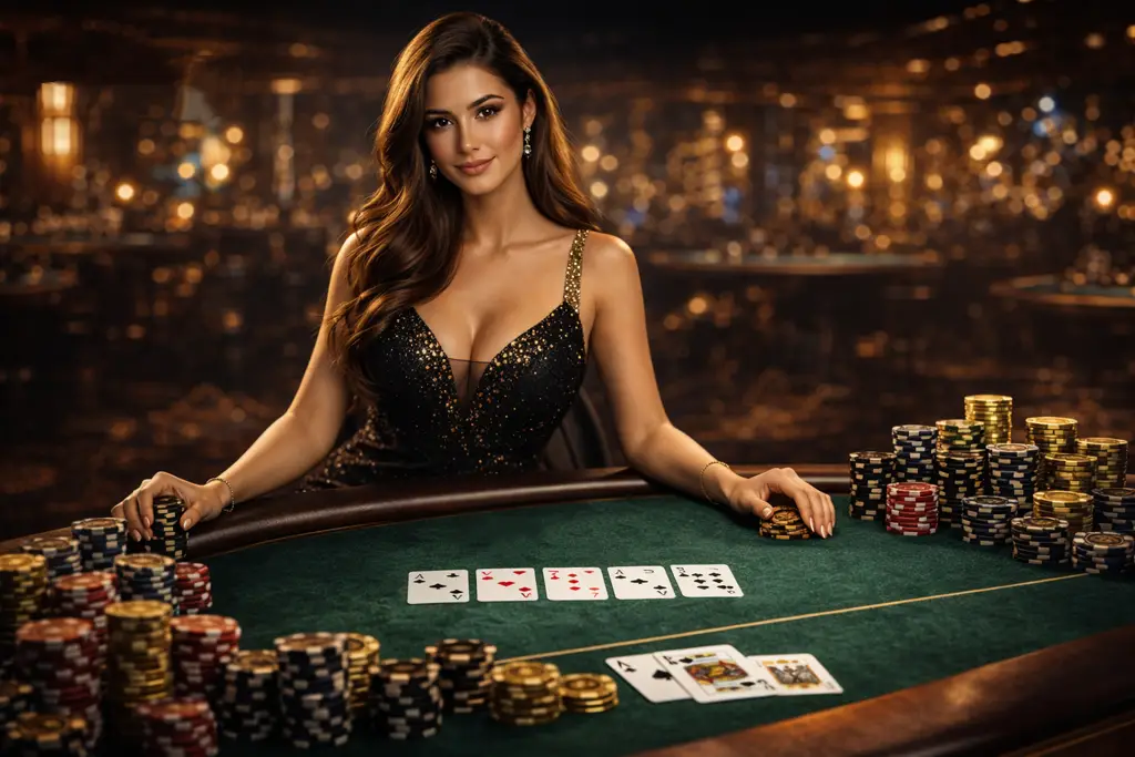 Online poker masası, ger&ccedil;ek kart kombinasyonları ve profesyonel oyun deneyimi sunan platform